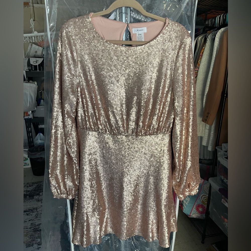 Rose Gold Sequence Dress - Jay Godfrey Sz6